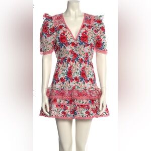 Floral Lace Trim Dress